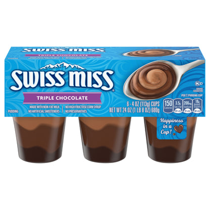 Swiss Miss Triple Chocolate Pudding, 4 oz., 6-Count