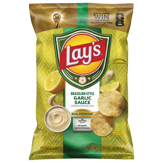 Lay's Potato Chips Brazilian Style Garlic Sauce, 7 3/4 Oz