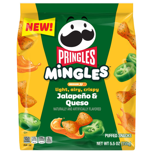 Pringles Mingles Puffed Snacks Jalapeno and Queso