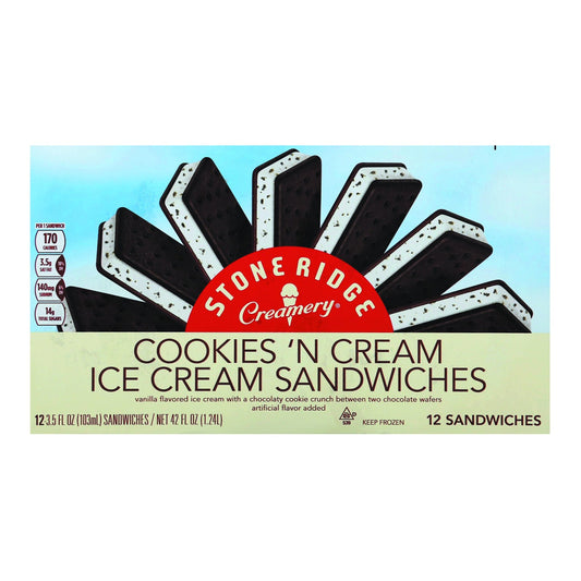 Stoneridge Ice Cream Sandwiches, Cookies 'N Cream