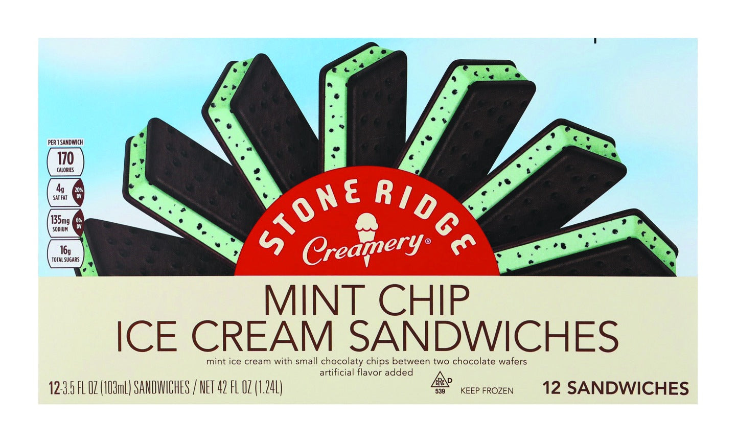 Stoneridge Ice Cream Sandwiches, Mint Chip