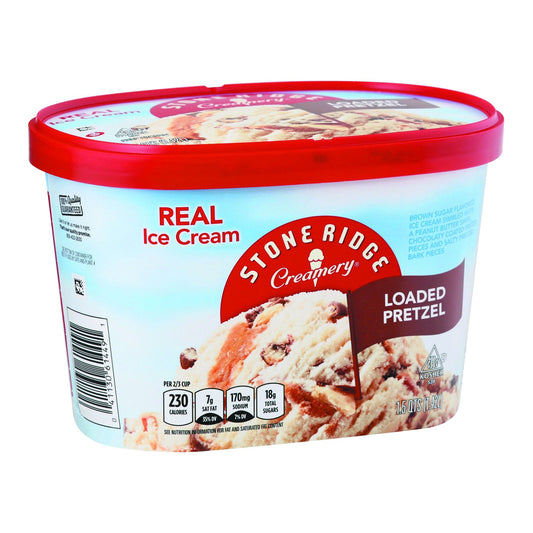 Stoneridge Ice Cream, Real, Loaded Pretzel