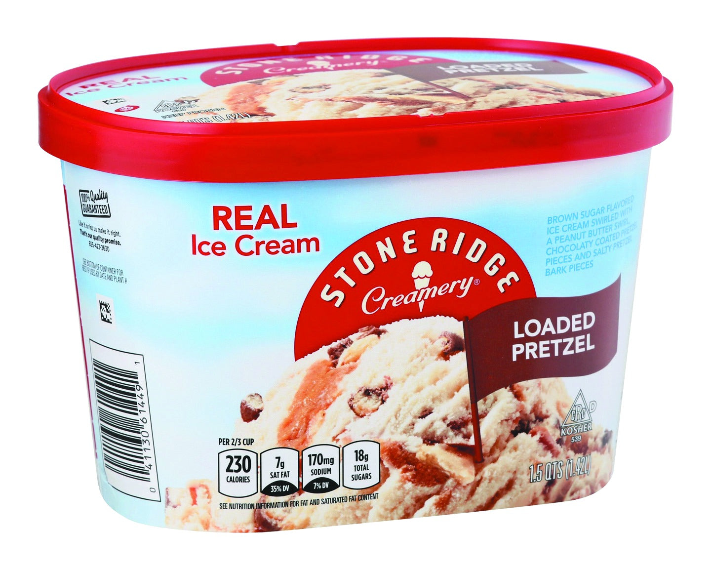Stoneridge Ice Cream, Real, Loaded Pretzel