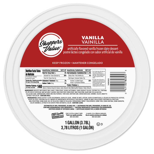 Shopper's Value Vanilla Frozen Dairy Dessert