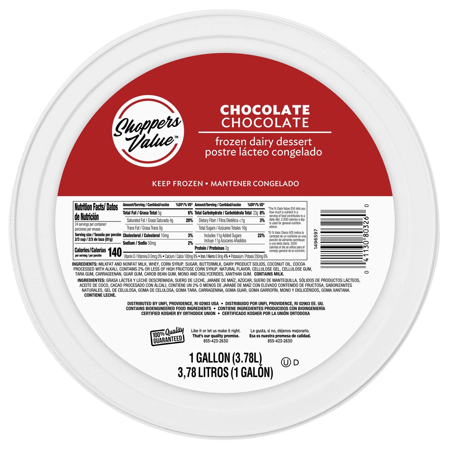 Shopper's Value Chocolate Frozen Dairy Dessert