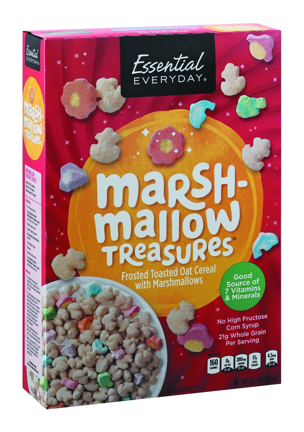 Essential Everyday Cereal, Frosted Toasted Oat, with Marshmallows