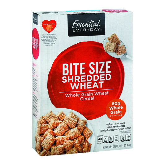 Essential Everyday Cereal, Shredded Wheat, Bite Size