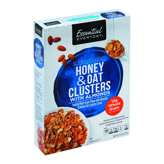 Essential Everyday Cereal, Honey & Oats Clusters, with Almonds