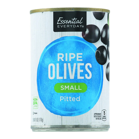 Essential Everyday Olives, Ripe, Small, Pitted