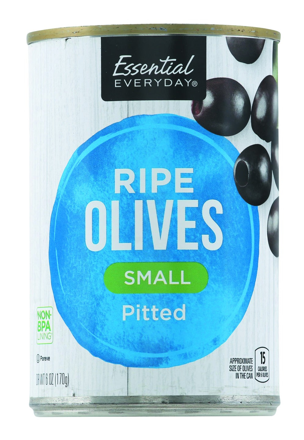 Essential Everyday Olives, Ripe, Small, Pitted