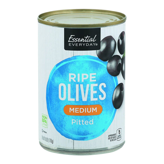 Essential Everyday Olives, Ripe, Medium, Pitted