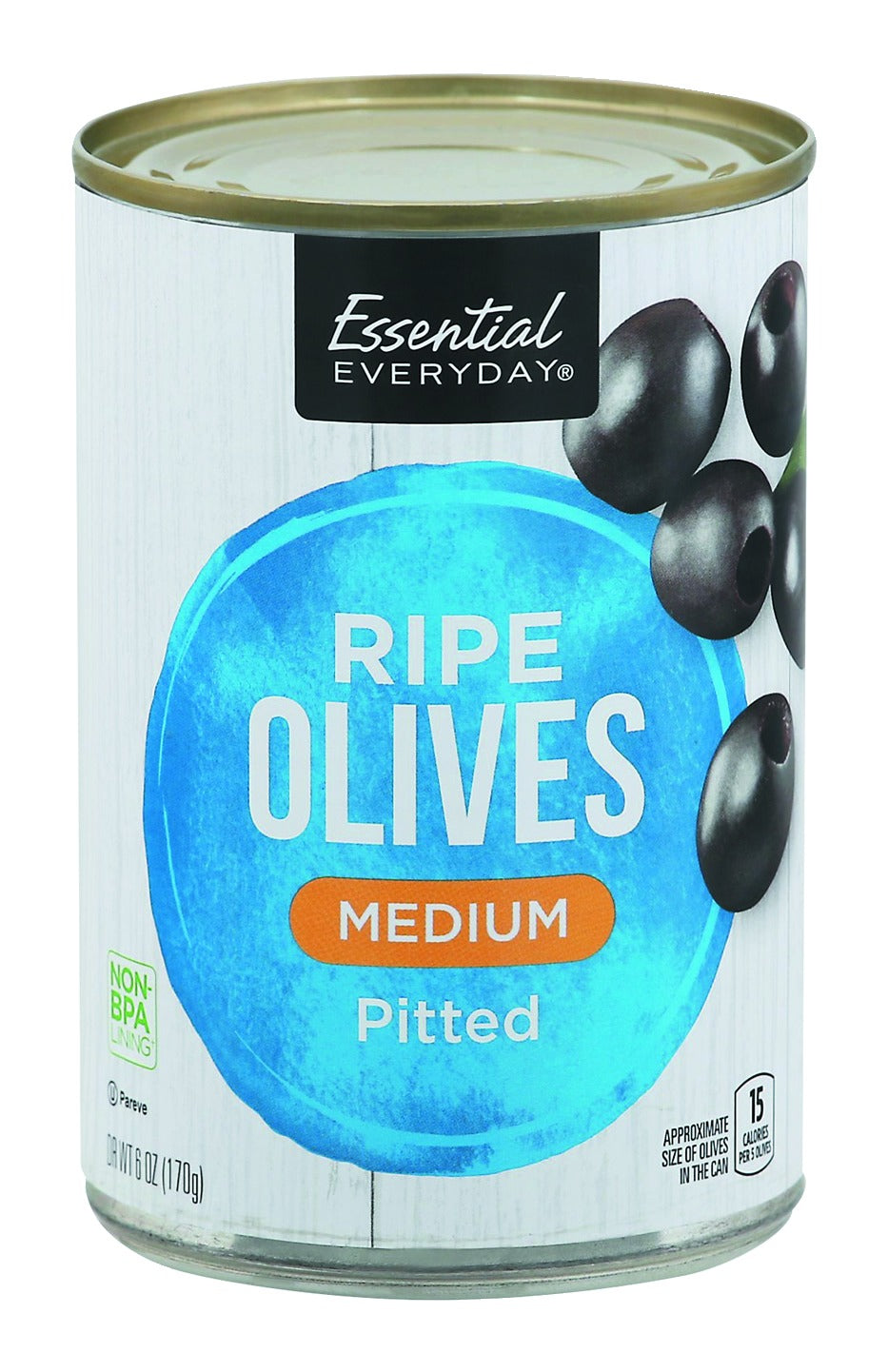Essential Everyday Olives, Ripe, Medium, Pitted