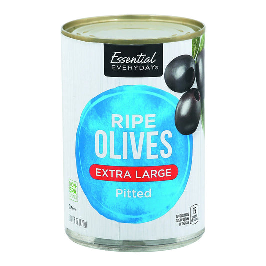 Essential Everyday Olives, Ripe, Extra Large, Pitted