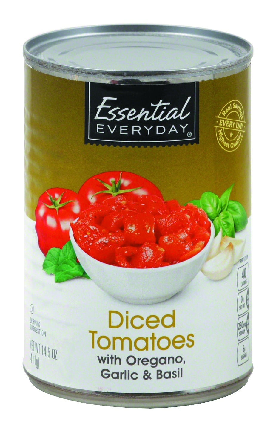 Essential Everyday Tomatoes, Diced, with Oregano, Garlic & Basil