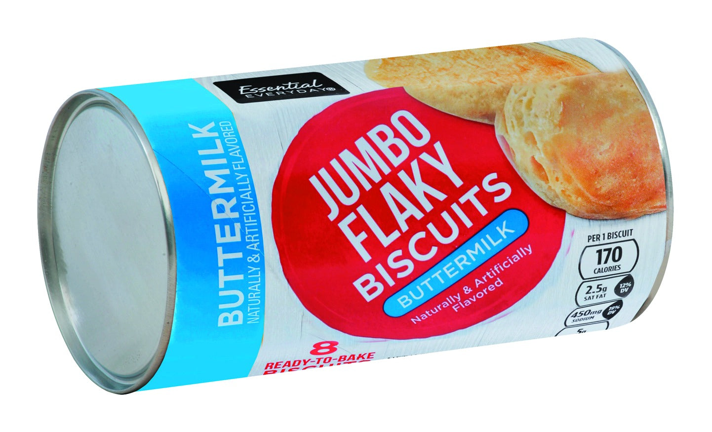 Essential Everyday Biscuits, Jumbo Flaky, Buttermilk, Ready-to-Bake