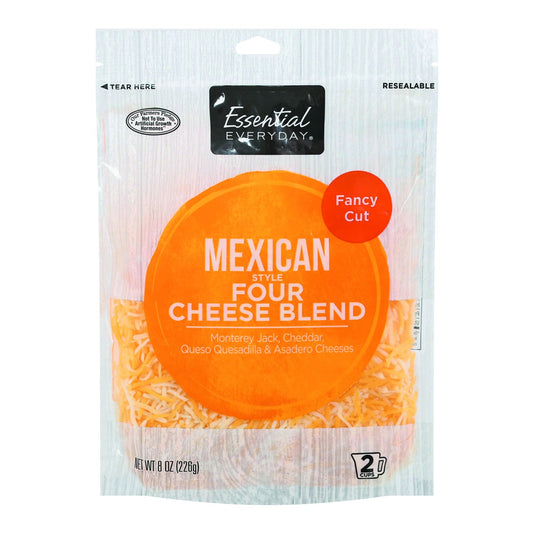 Essential Everyday Four Cheese Blend, Mexican Style, Fancy Cut