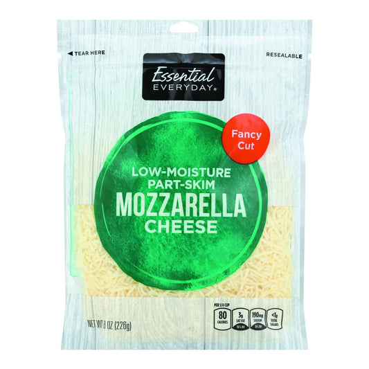 Essential Everyday Cheese, Mozzarella, Low-Moisture, Part-Skim, Fancy Cut