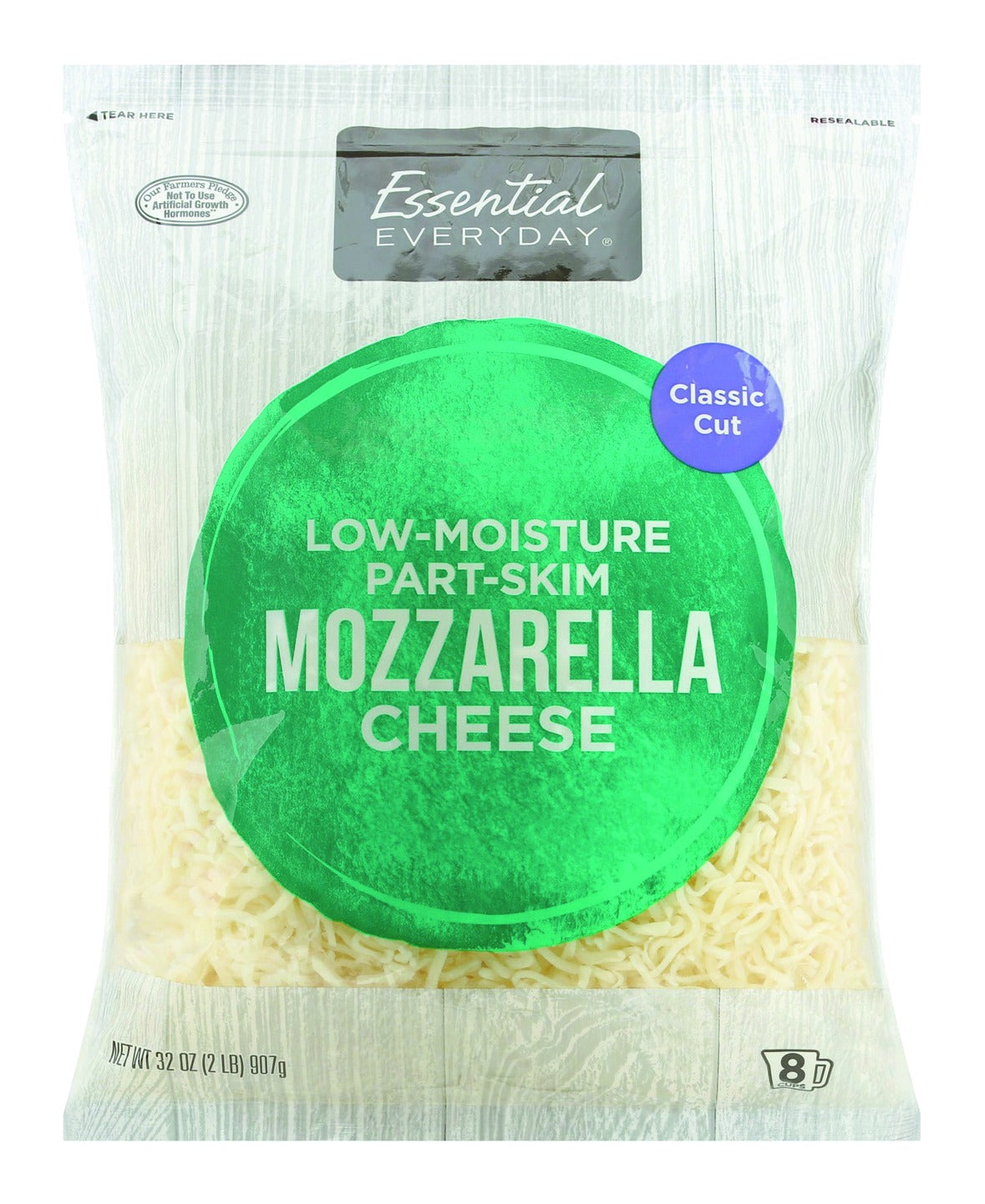 Essential Everyday Cheese, Part-Skim, Mozzarella, Low-Moisture, Classic Cut