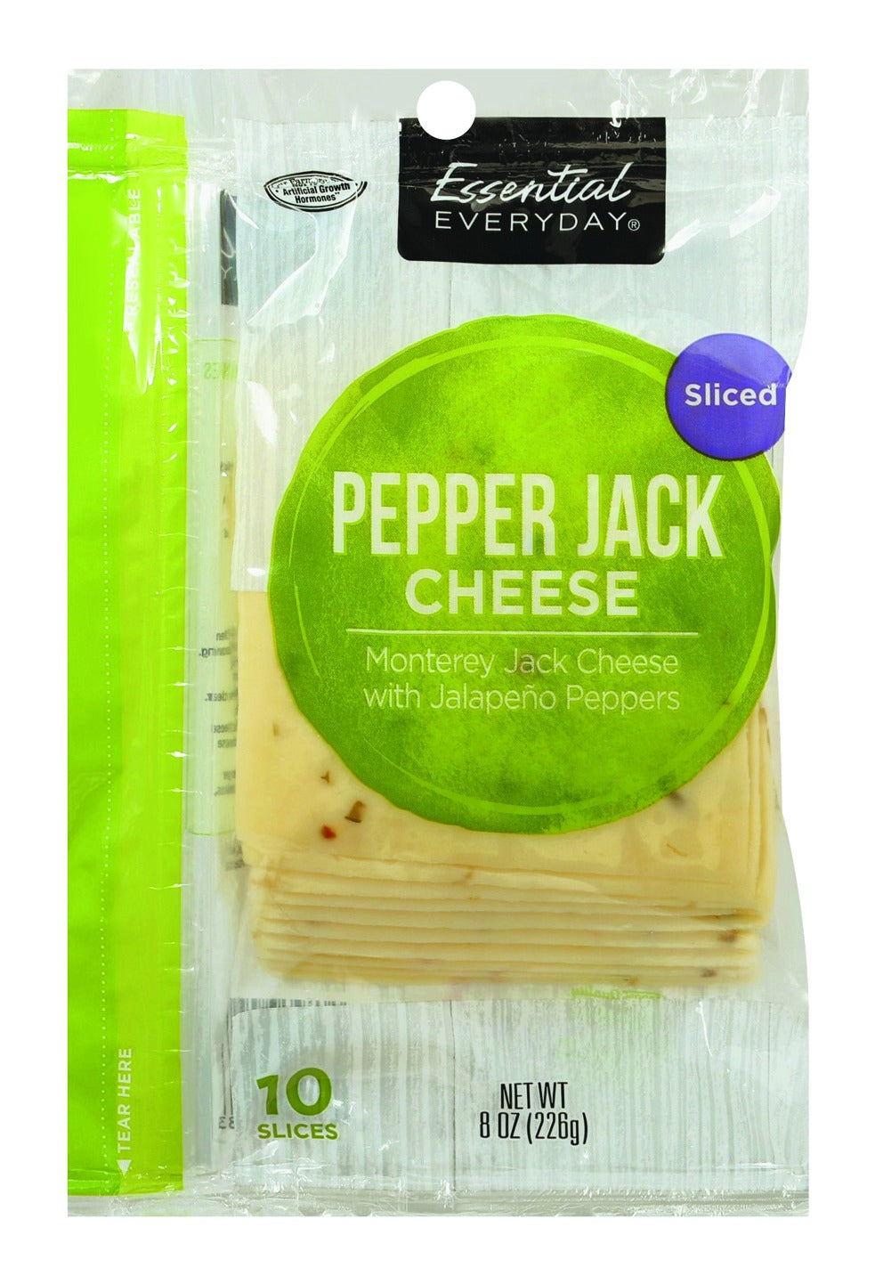 Essential Everyday Cheese, Pepper Jack, Sliced