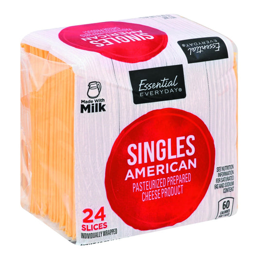 Essential Everyday Cheese Product, Pasteurized Prepared, American, Singles - 24 slices