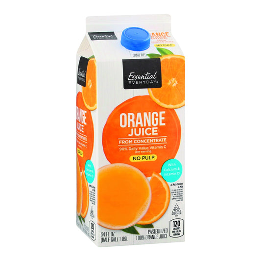 Essential Everyday Orange Juice, From Concentrate, No Pulp