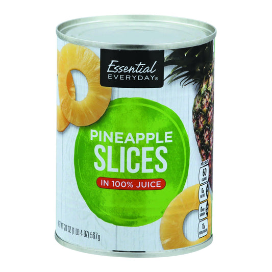 Essential Everyday Pineapple, in 100% Juice, Slices