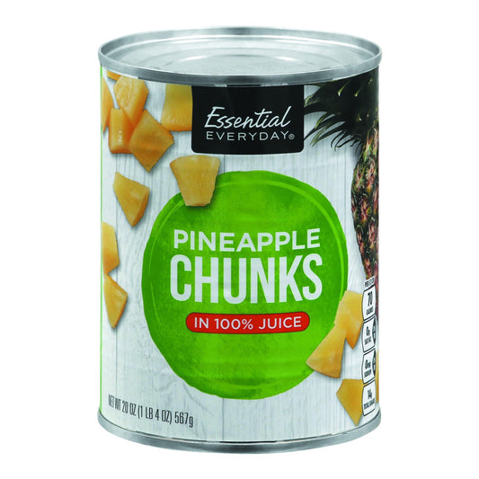 Essential Everyday Pineapple, in 100% Juice, Chunks