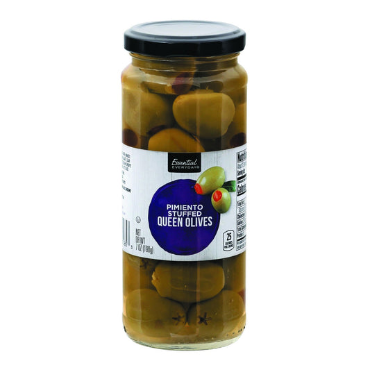 Essential Everyday Queen Olives, Pimiento, Stuffed