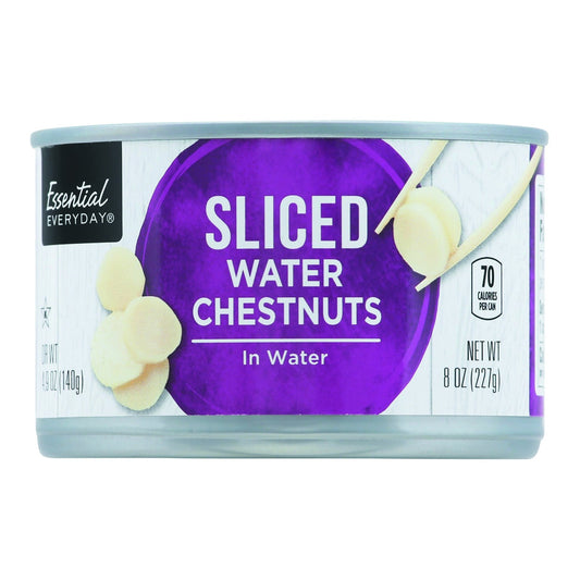 Essential Everyday Water Chestnuts, Sliced, In Water