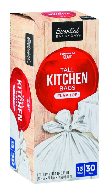 Essential Everyday Tall Kitchen Bags Flap Top