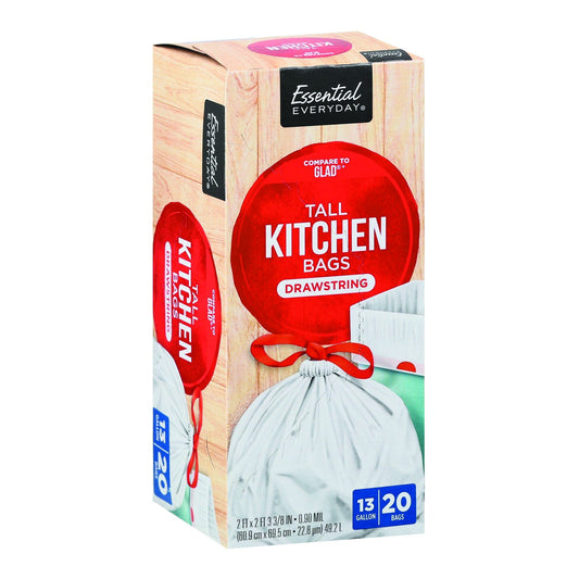 Essential Everyday Tall Kitchen Bags Drawstring
