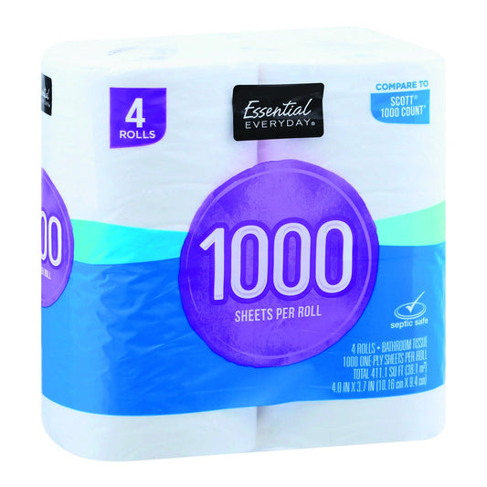 Essential Everyday Bathroom Tissue, 1000, One-Ply