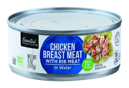 Essential Everyday Chicken Breast Meat with Rib Meat in Water