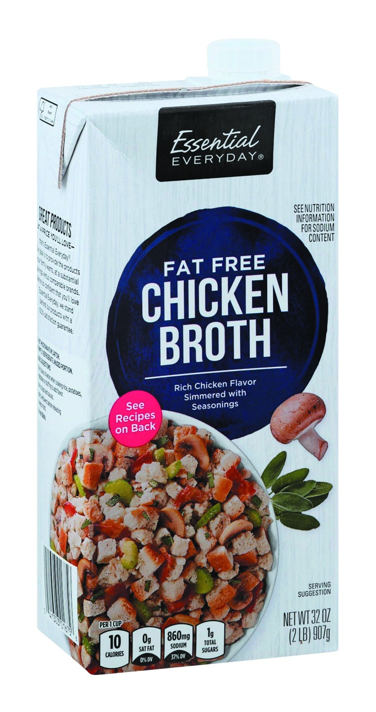 Essential Everyday Broth, Fat Free, Chicken - 32oz