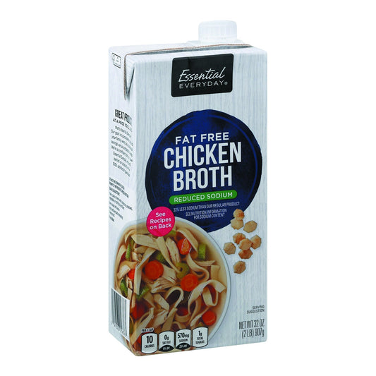 Essential Everyday Broth, Fat Free, Reduced Sodium, Chicken