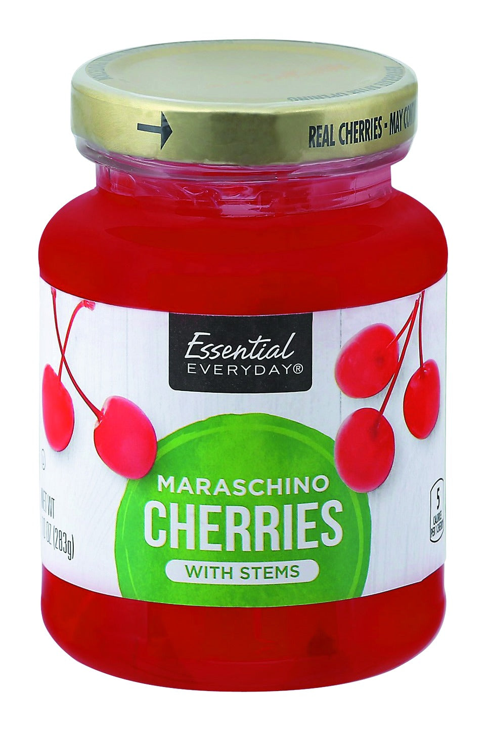 Essential Everyday Cherries, with Stems, Maraschino