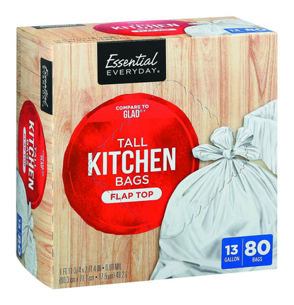 Essential Everyday Tall Kitchen Bags Flap Top