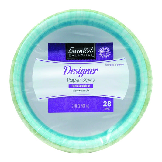Essential Everyday Paper Bowls, Designer, 20 fl oz