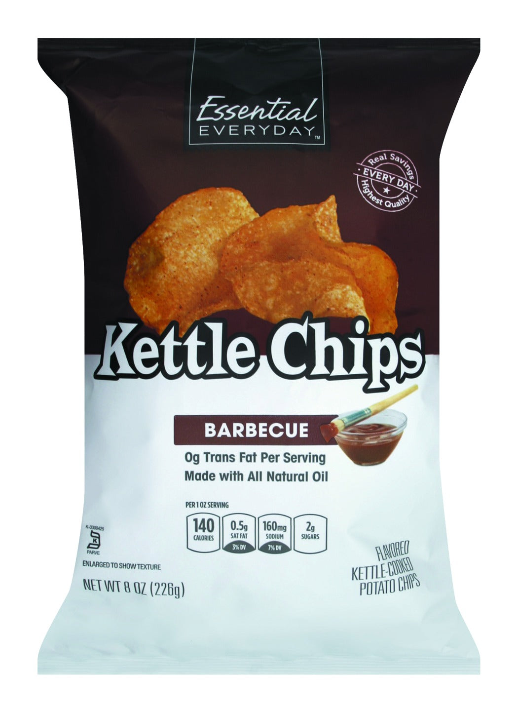 Essential Everyday Potato Chips, Kettle-Cooked, Barbecue Flavored
