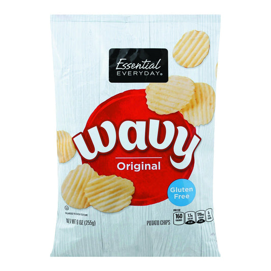 Essential Everyday Potato Chips, Original, Wavy