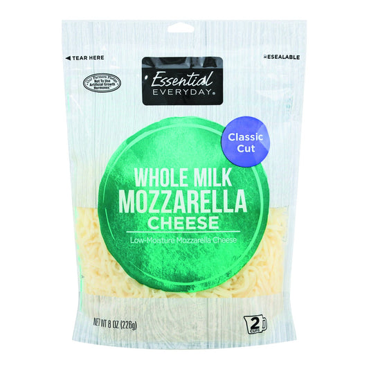 Essential Everyday Cheese, Mozzarella, Whole Milk, Classic Cut