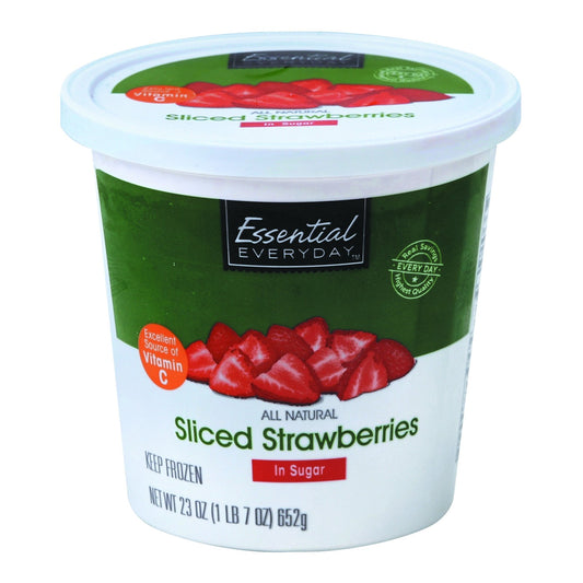 Essential Everyday Strawberries, Sliced - 1lb