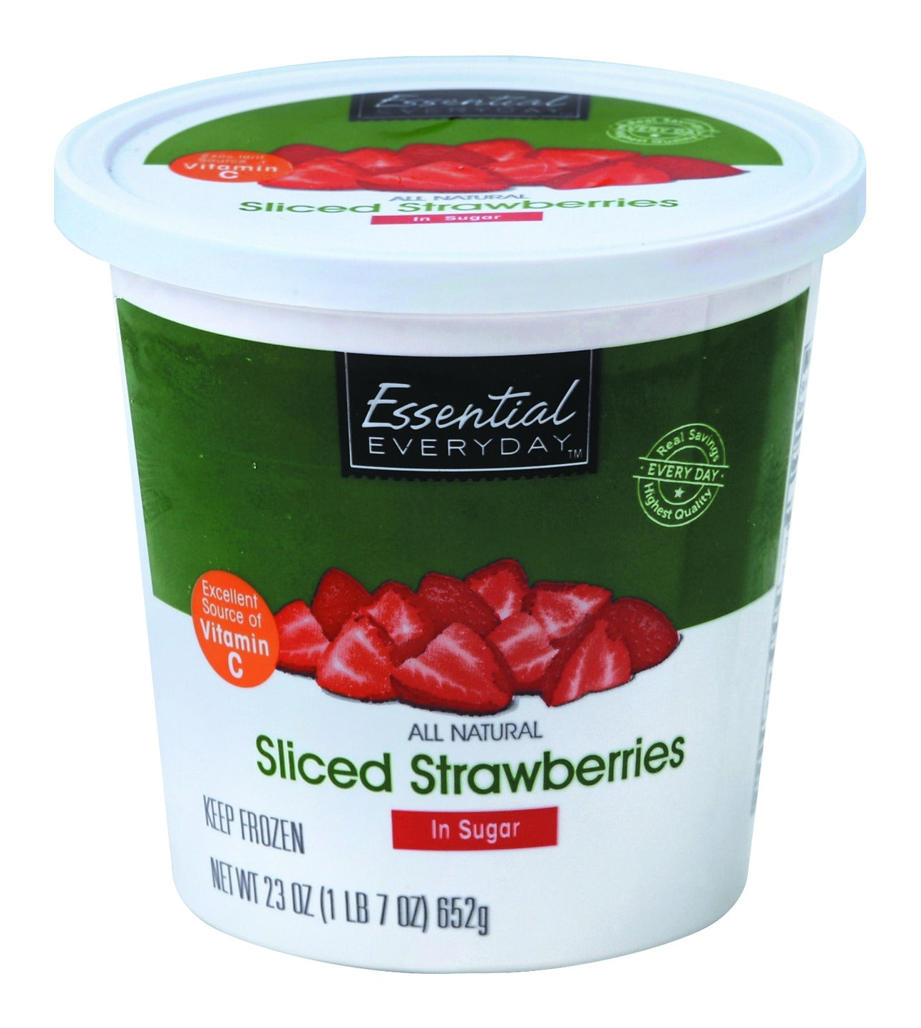Essential Everyday Strawberries, Sliced - 1lb