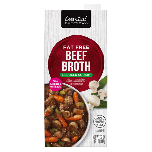 Essential Everyday Broth, Fat Free, Beef, 32 oz