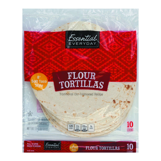 Essential Everyday Tortillas, Flour, Soft Taco Style, 8 Inch