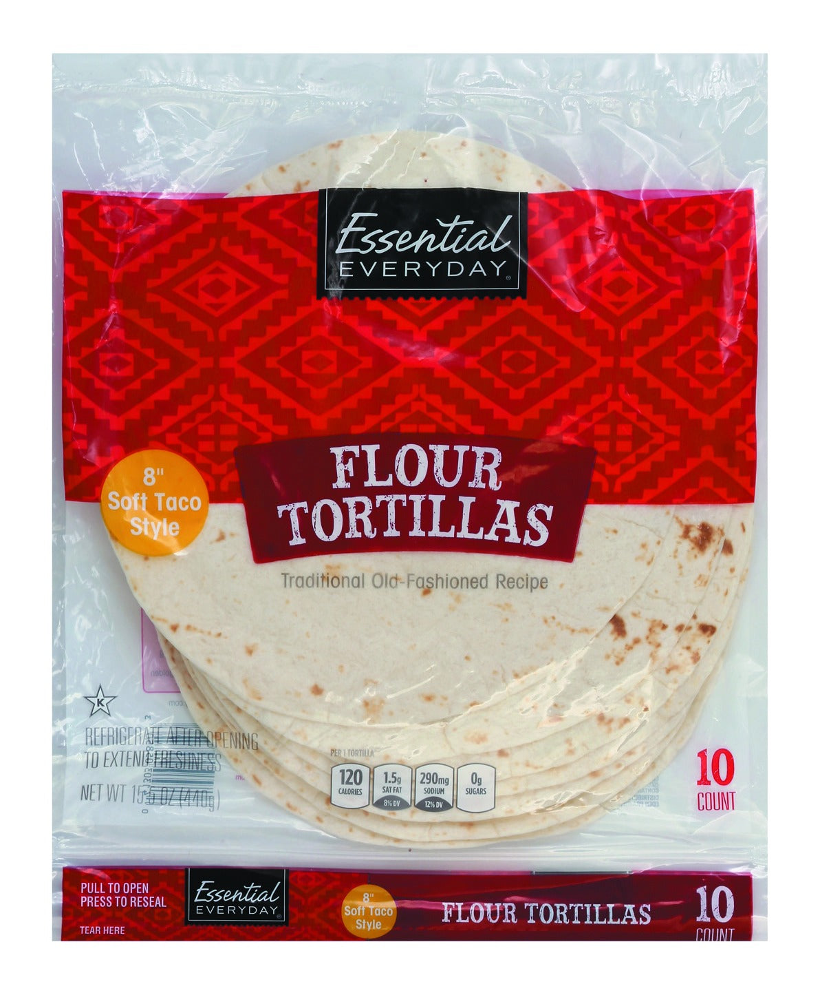 Essential Everyday Tortillas, Flour, Soft Taco Style, 8 Inch