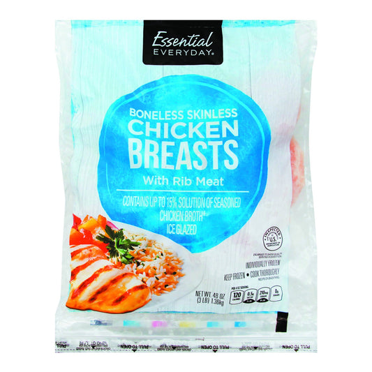 Essential Everyday Chicken, Breasts, with Rib Meat, Boneless, Skinless