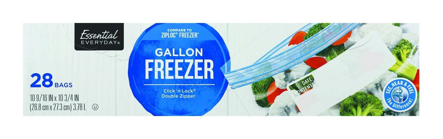 Essential Everyday Gallon Freezer Bag - 28 Bags