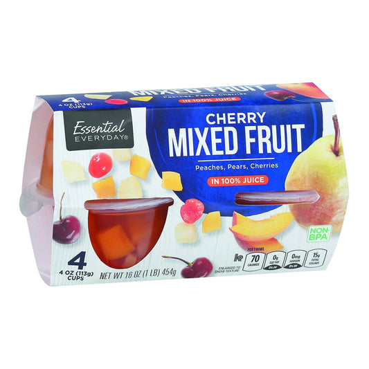 Essential Everyday Mixed Fruit, Cherry, in 100% Juice