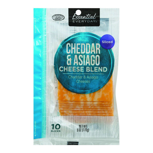 Essential Everyday Cheese Blend, Cheddar & Asiago, Sliced